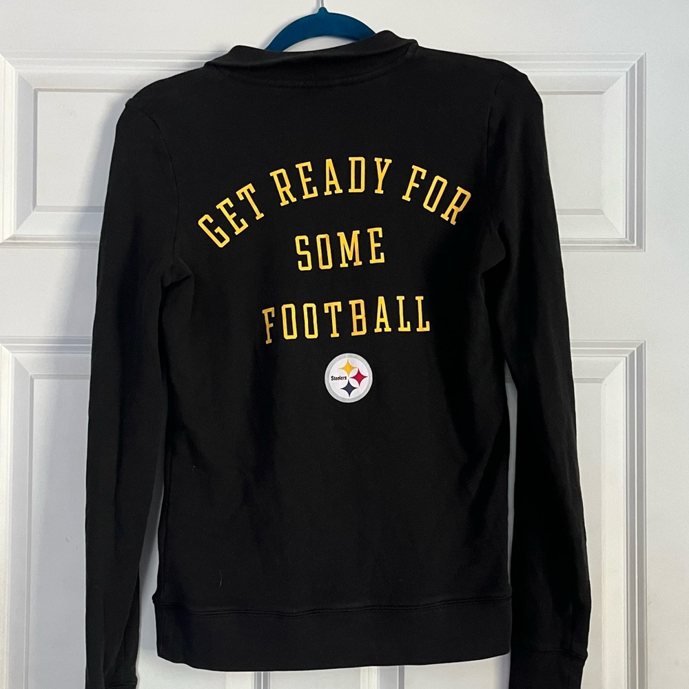 PINK Victoria’s Secret NFL Steelers Quarter Zip “Get Ready For Some Football”